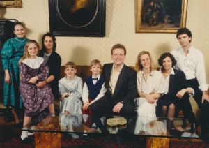 1989, die junge Generation der Münchner Eckarts: Marlies Eckart, Christel Eckart, Antje Eckart, Caroline Eckart, Stephan Neuber, Werner Eckart jr. Claudia Killinger, Angelika Killinger, Jürgen Seidel.